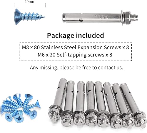 Miniatura 21 de YUMORE Soporte de estante resistente de 6 x 4 x 2 pulgadas, 1/5 pulgadas, soportes sólidos en L de acero inoxidable para encimera, soportes