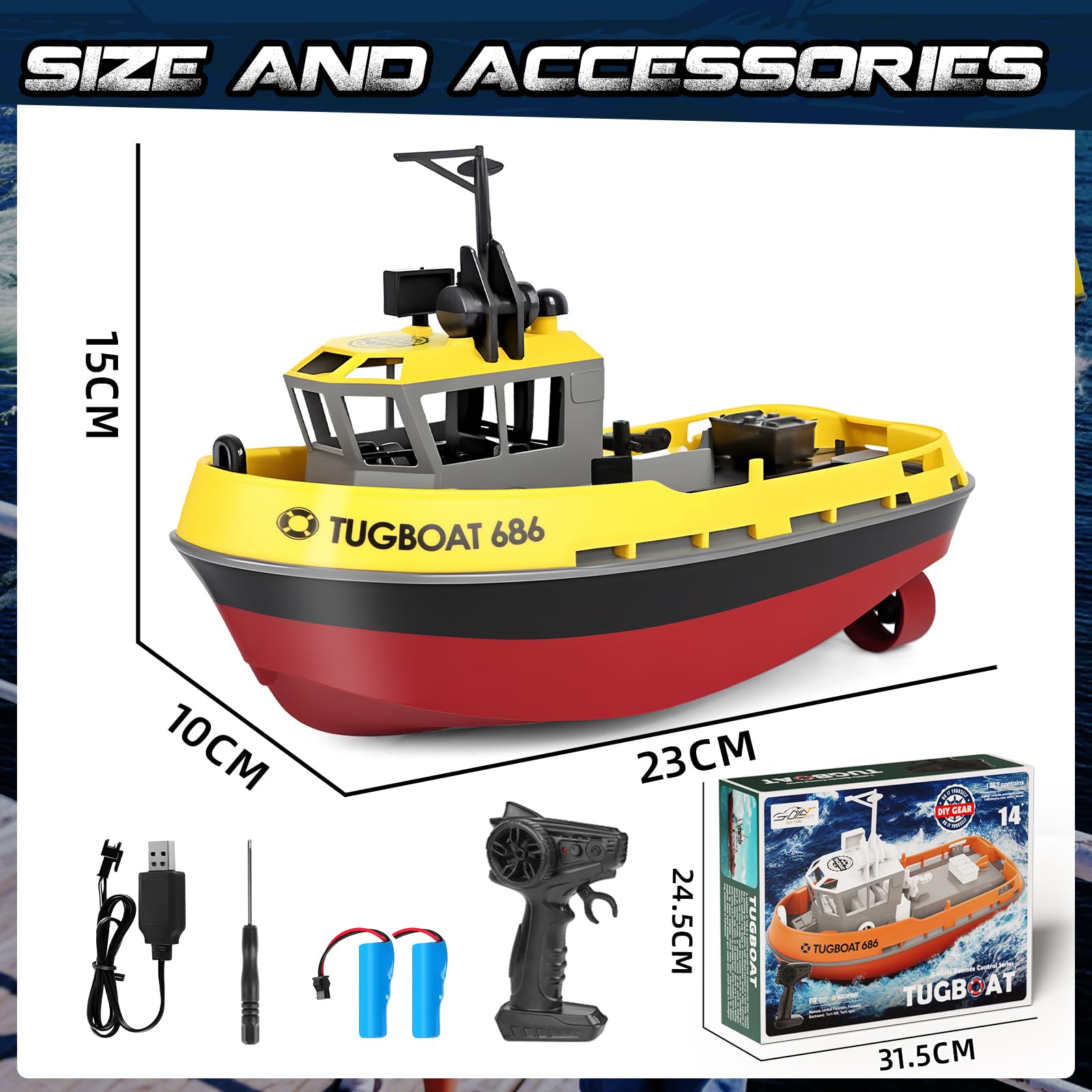 FORMIZON Barco Teledirigido, 1:72 Barco Teledirigido De Bricolaje A Escala, 2.4GHz Lancha Teledirigida con Luces LED, Juguetes Acuáticos de Verano para Niños y Adultos