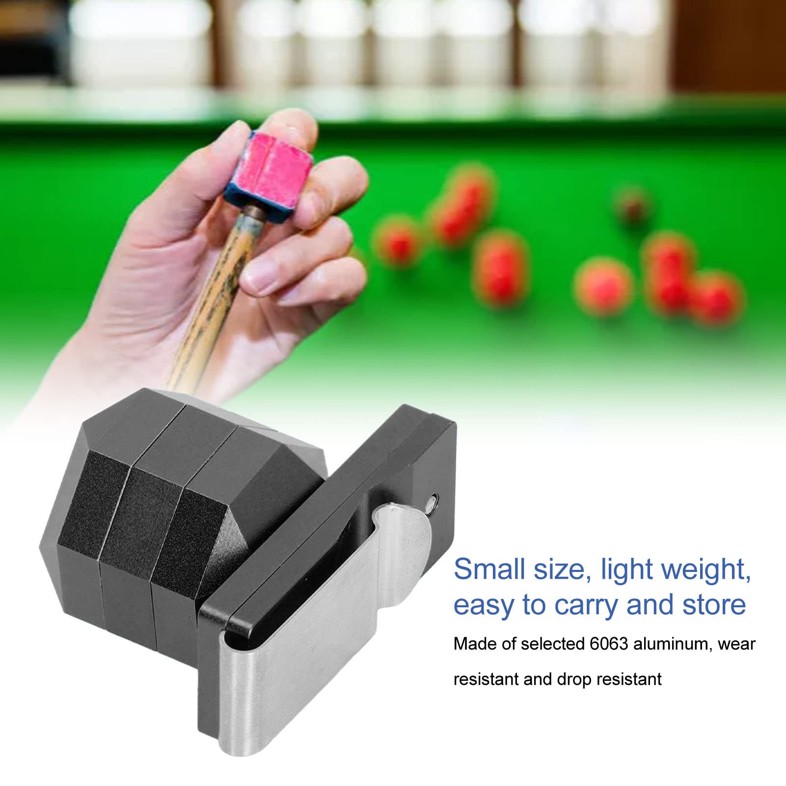 Pool Billiard Chalk Holder,Magnetic Pool Chalk Box Universal 3 Layers Billiard Pool Chalk Box Holder Aluminum Cue Chalk Holder Clip(Black)