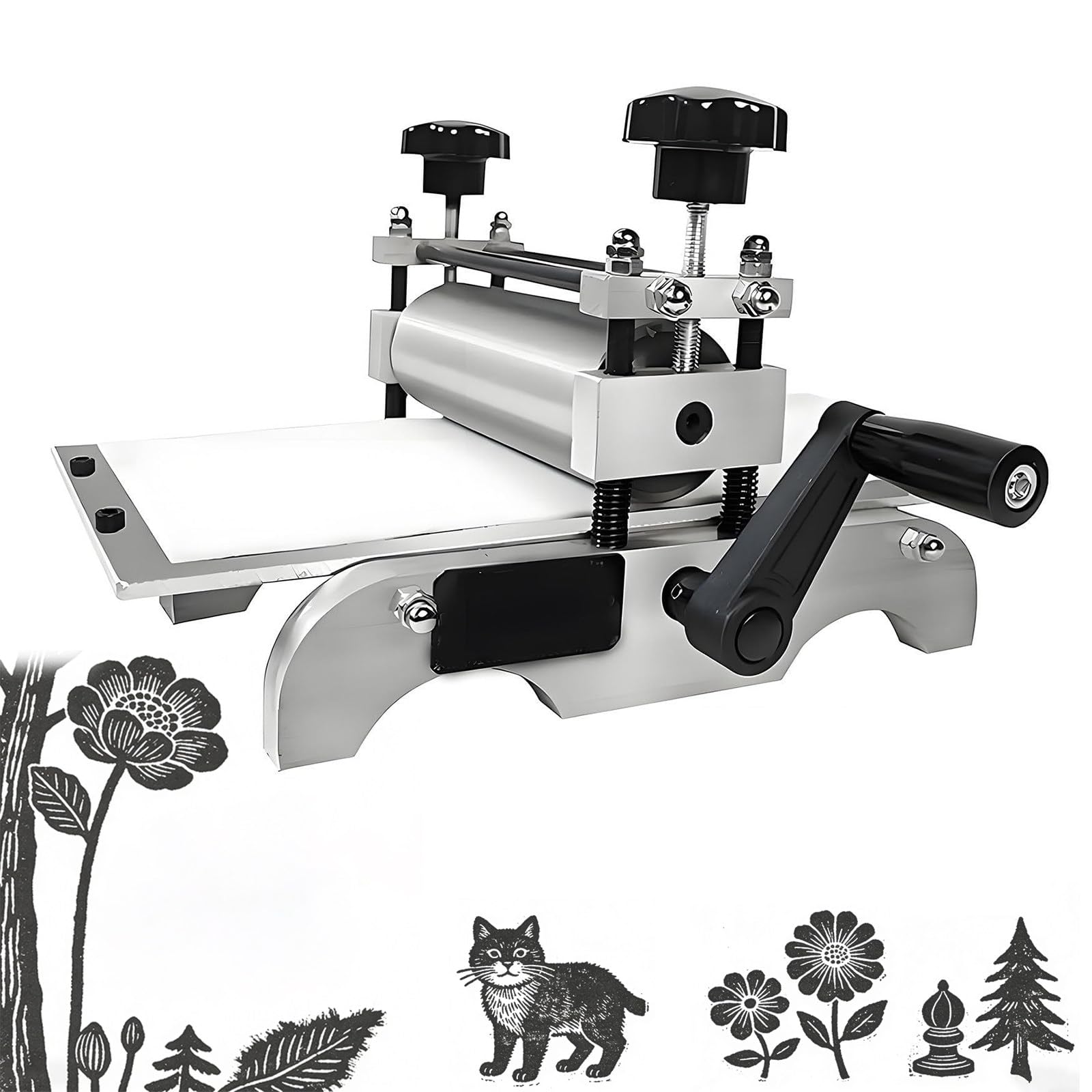 Prensa de grabado profesional, máquina de grabado manual con altura de rodillo ajustable, para grabado en huecograbado, impresión artística de precisión