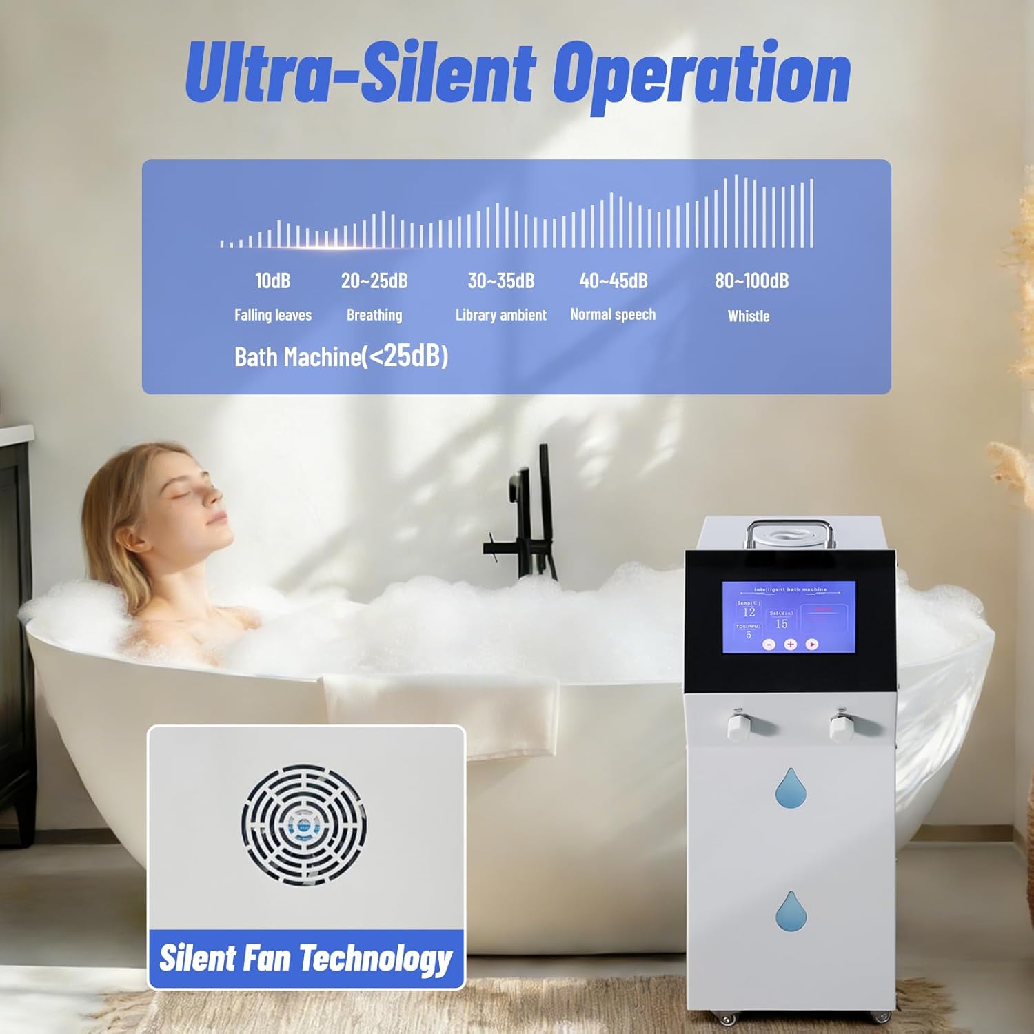 HNZXIB Hydrogen Water Bath Machine, Nano Bubble Hydrogen-Rich Bubble Bath Device for Home Use, Relaxation & Wellness Use