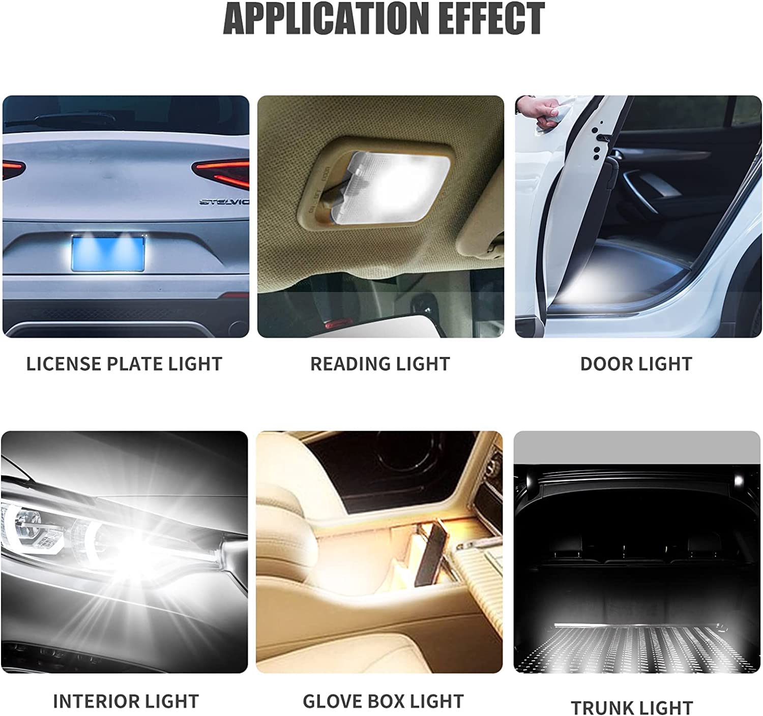 VS Lampadina trasparente T10 W5W 501 LED 194168 Lampadine, 10 pezzi Bianco freddo 6000K 12V per luci di posizione auto, luce interna, cruscotto, targa, lampadine bagagliaio