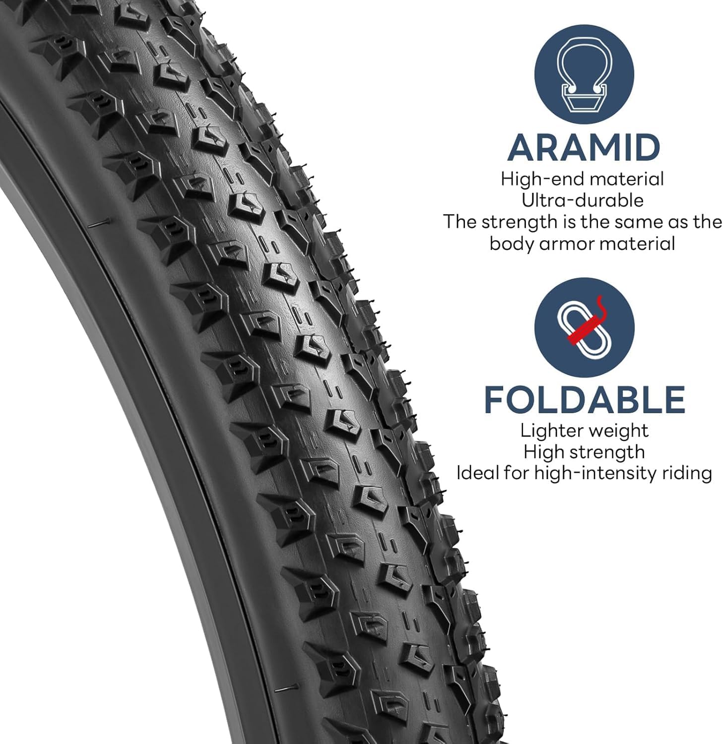 YunSCM 2 Stück 29 Zoll Fahrradreifen 29x2.10 - 60TPI, Pannensicher & Falbar Für MTB & Cross-Country