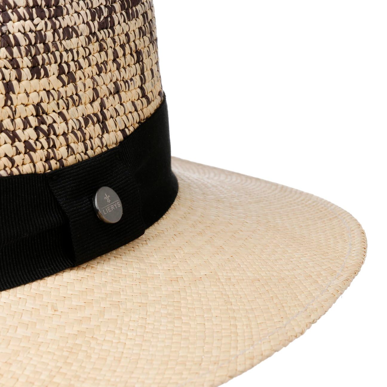 Lierys Twotone Crown Traveller Sombrero Panama Trenzado Brisa Unisex Primavera Verano