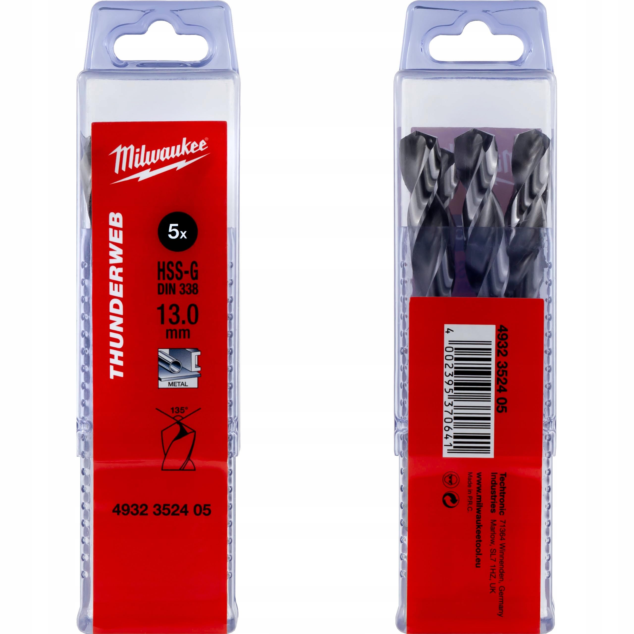 Milwaukee 4002395370641 Thunderweb wiertło do metalu, HSS G, wielokolorowe