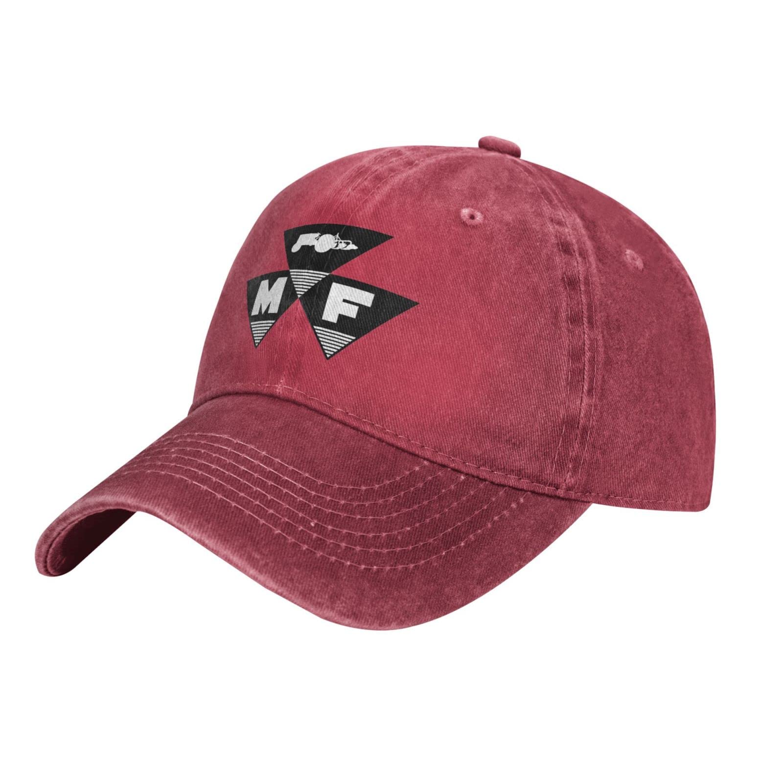 DPgUfPV Massey Ferguson Hat Adjustable Baseball Cap Cotton Cowboy Hats, Fashionable for Man Woman Red