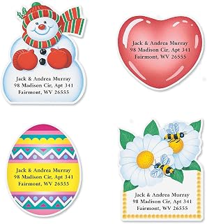 Holidays Year Round Personalized Return Address Labels – 12 Designs, Set of 144, Die Cut, Self-Adhesive, Flat-Sheet Labels, Perfect for Holidays, by Colorful Images