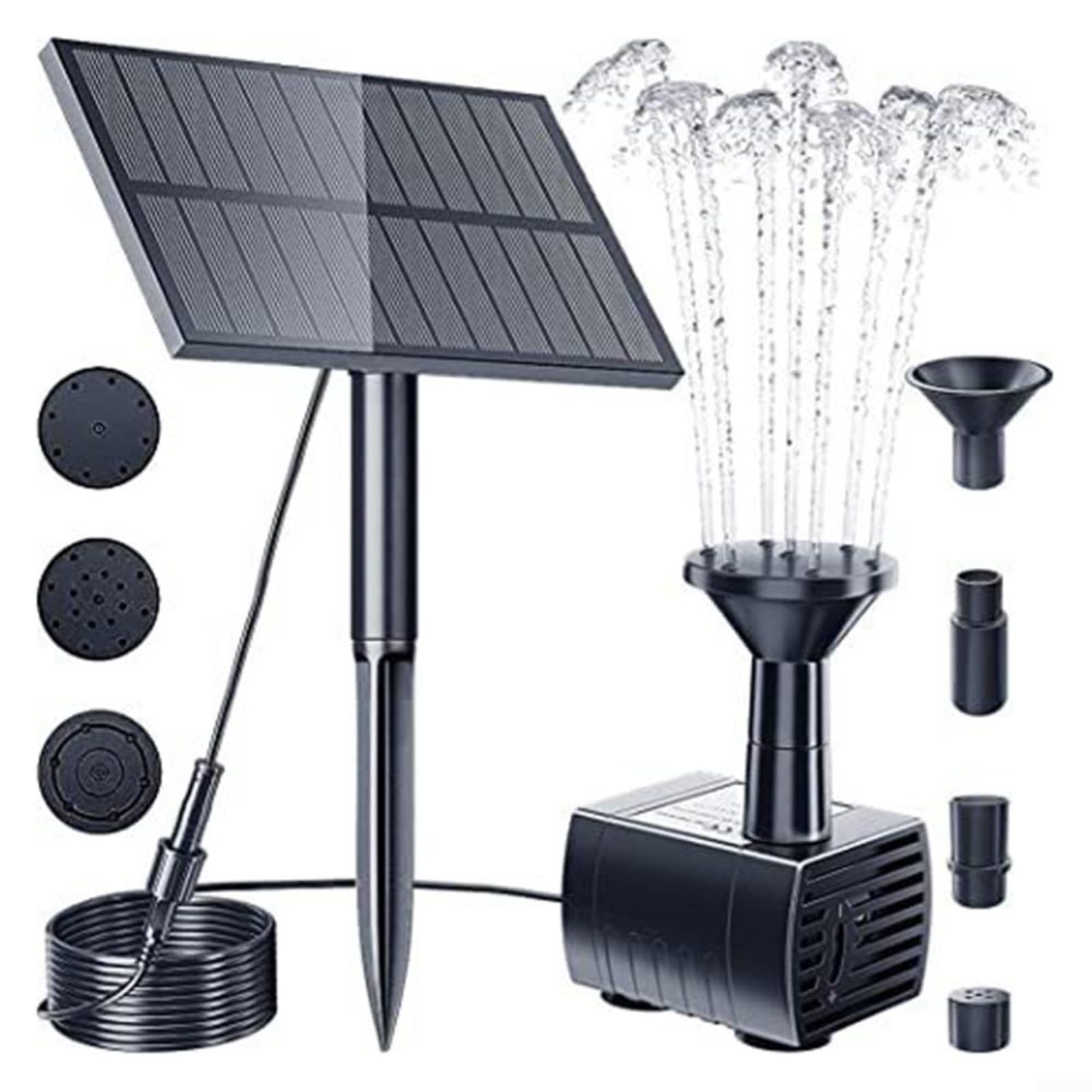 HOHOVYVY Solar Pond Pump for Outdoors, 5 W 5 V Solar Fountain, Garden Decoration with Plug-In Solar Panel, 180 L/h Water Pump