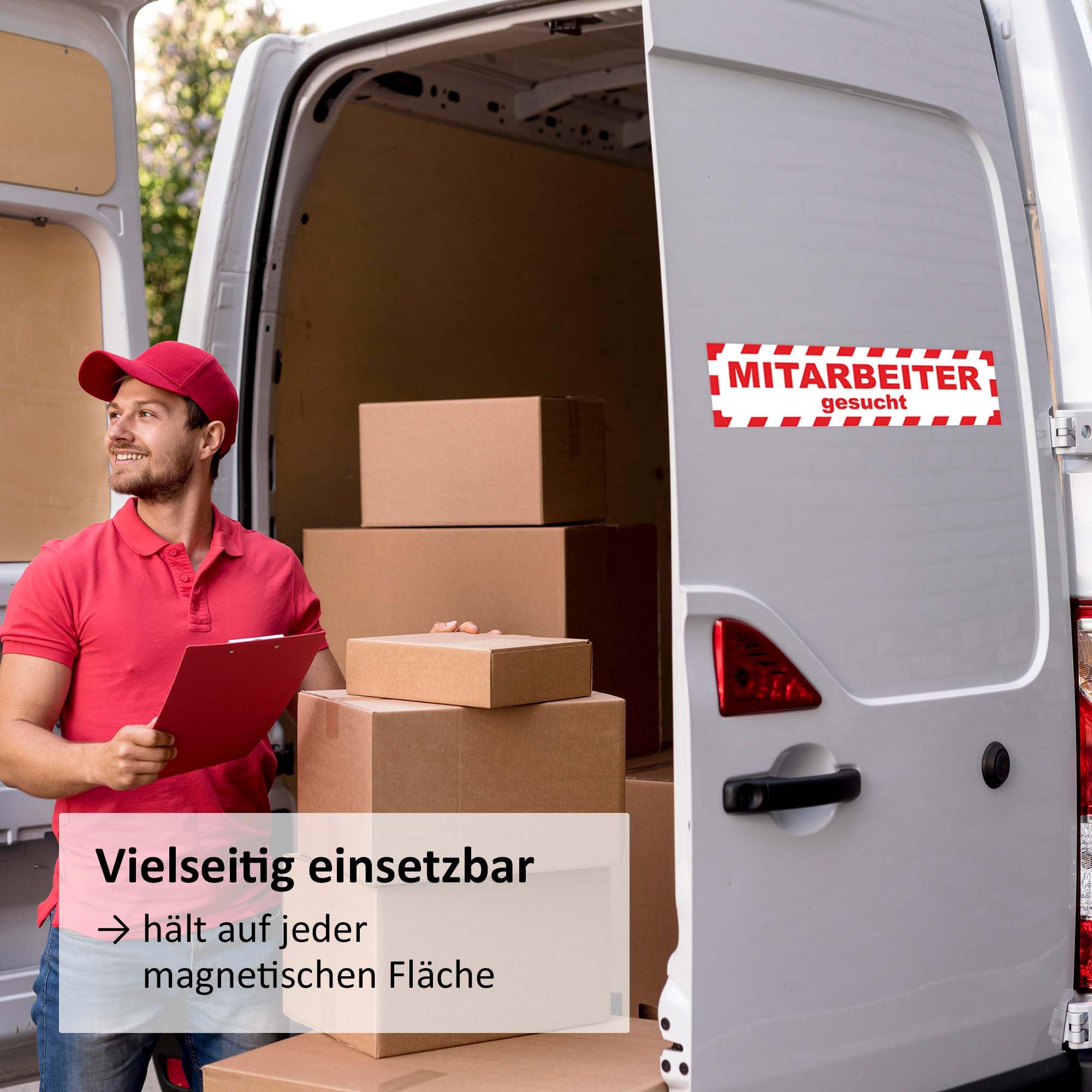 INDIGOS UG - Magnetschild Auto Rettungshundestaffel mit Rahmen 30 x 8 cm reflektierend - Magnetfolie LKW Truck Transporter Baustellenfahrzeug Firmenwagen - flexibel abnehmbar und