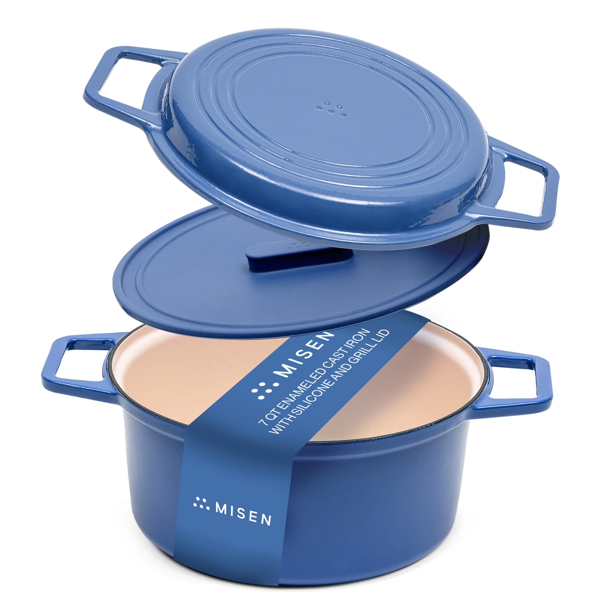 Amazon.com: Misen 7 QT Enameled Cast Iron Dutch Oven - Chip