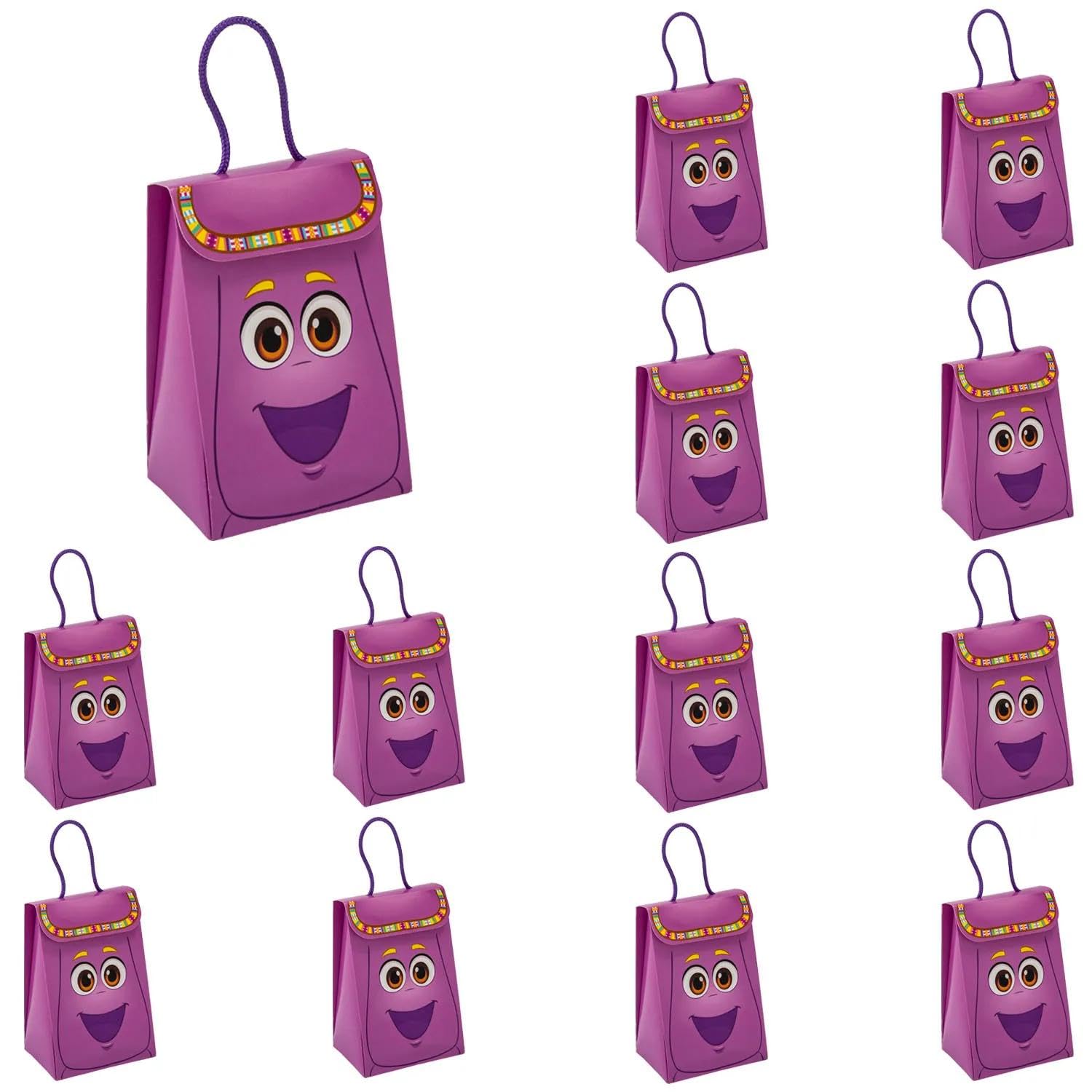 3 1/2" x 5 1/4" Dora the Explorer Backpack Cardstock Favor Boxes - 12 Pc.