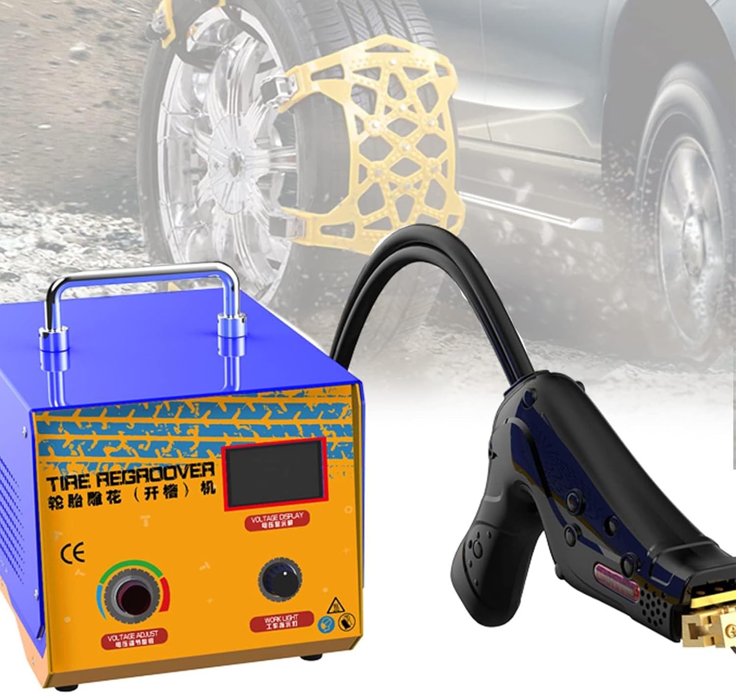 DPQYJPP 1000W Rubber Tire Retrimmer, Tire Groove Tool with 20 Blades