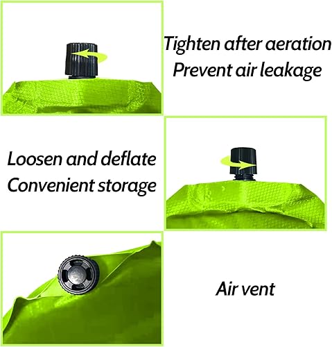 Miniatura 4 de Cojín inflable portátil para asiento autoinflable, almohadilla grande, resistente al agua, para viajes, avión, estadio, oficina, deportes,