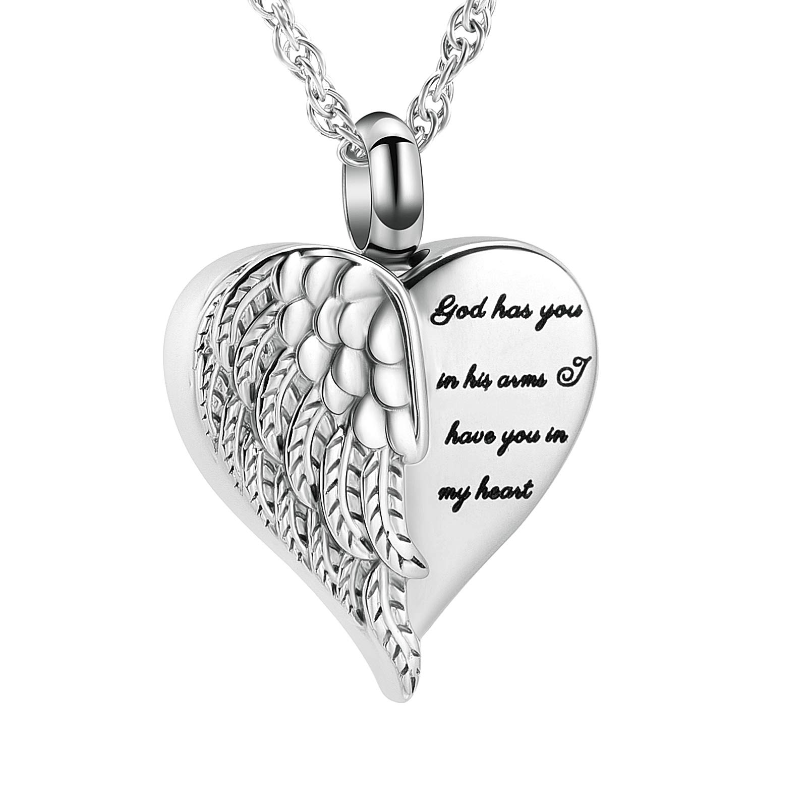 shajwoCremation Heart Urn Necklace Ashes Jewelry for Women Men Keepsake Pendant Memorial Locket Ash Holder