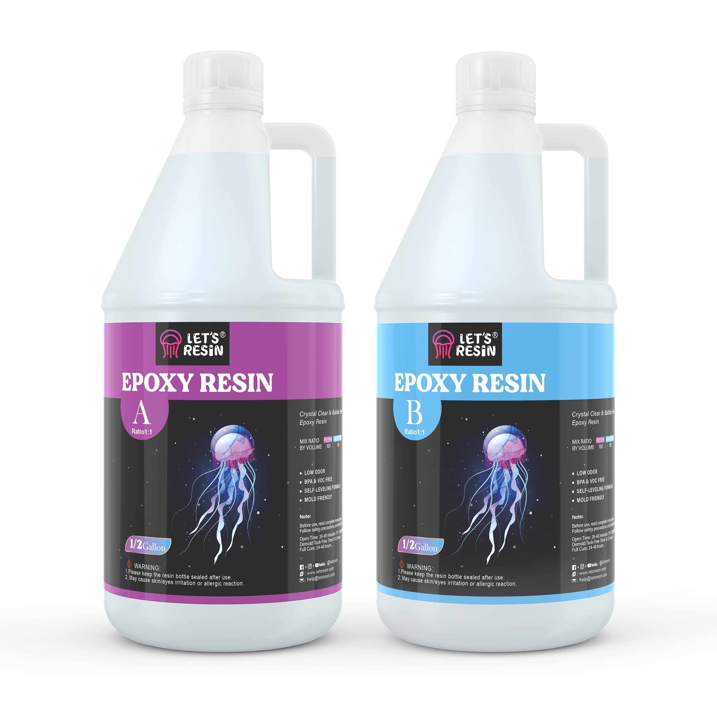 Buy LET’S Resin Epoxy Resin Kit, 1 Gallon Bubble Free & Super Clear