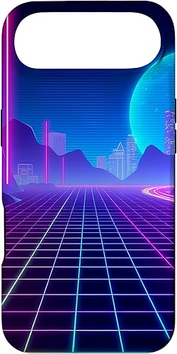Miniatura 26 de Funda de arte para iPhone 16 Pro Vaporwave Synthwave Retrowave de los años 80 y 90