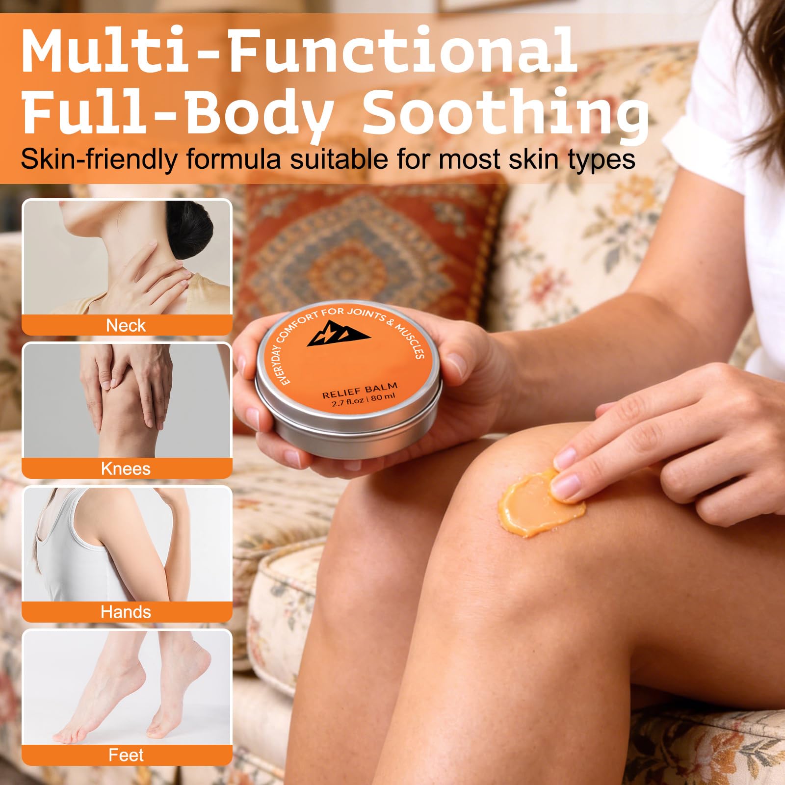 2pcs Soothing Massage Cream for Knee, Foot, Back & Joint, Fast Absorbing, Non-Greasy, 2.7fl oz — Amazon image 5