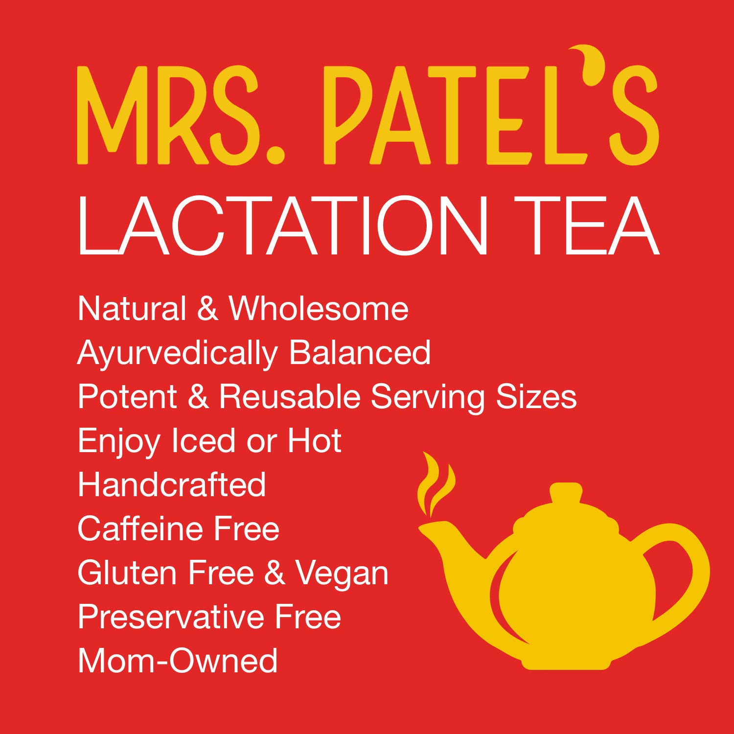 Mrs. Patel's Lactation Tea, Variety Pack with Herbal Blend & Chai Spice, For Breastfeeding and Pumping Moms, Drink Iced or Hot, Loose Leaf, Caffeine Free, GF, Dairy Free, Fenugreek Free (2 Pouches)