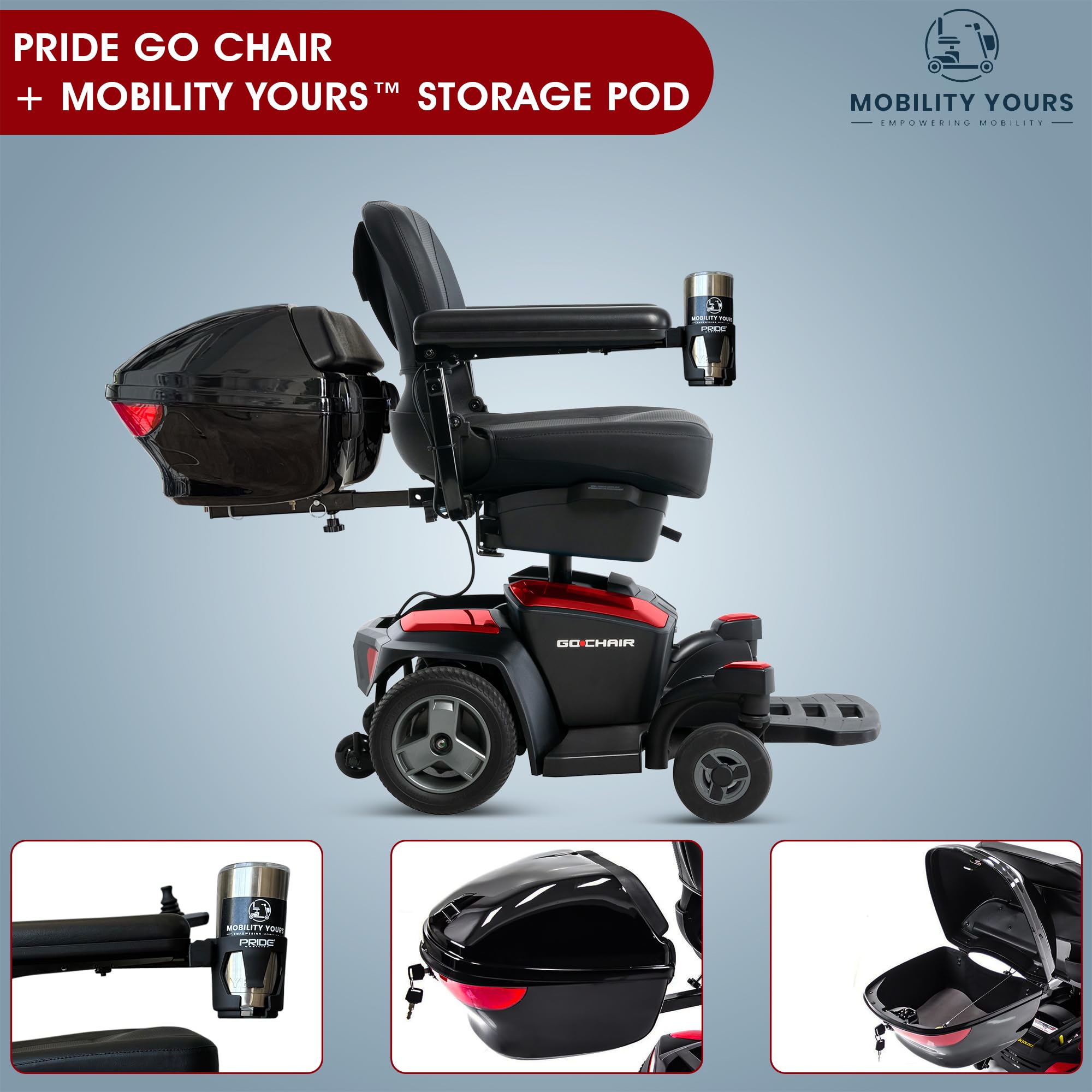 Pride Go Chair Plus Mobility Yours Storage Pod, Upgraded 20