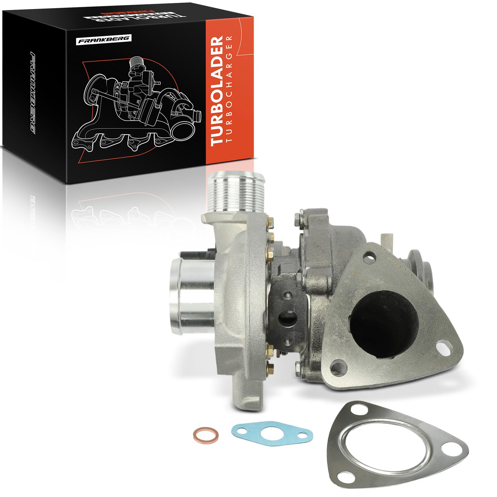 Frankberg Turbocompresor con juntas 2011903 | Compatible con: Autobús de tránsito V363 FAD FBD, Autobús Transit Custom V362 F3, Caja Transit V363 FCD FDD