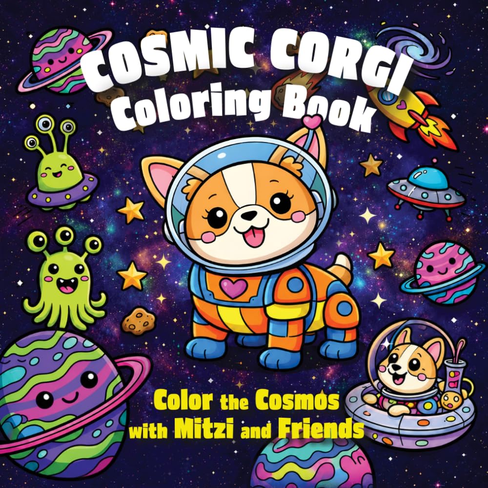 Cosmic Corgi Coloring Book: Color the Cosmos with Mitzi and Friends