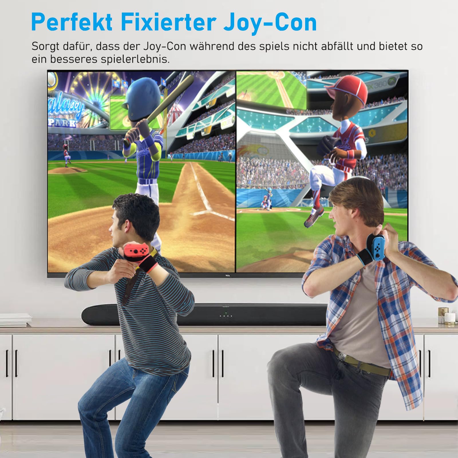 Just Dance Switch 2026 2025 2024 2023 2022 Brassard Réglable Compatible avec Nintendo Switch/Switch OLED Disponible en Rouge et Bleu Hautement Élastique Adapté aux Adultes et Enfants
