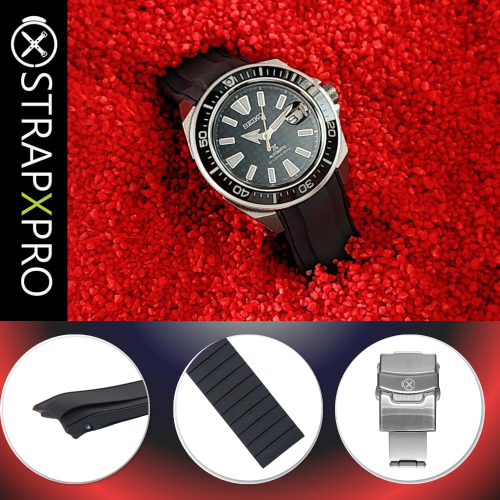 Amazon.com: StrapXPro(SRX1A) 22mm Watch Bands Curved-End Rubber