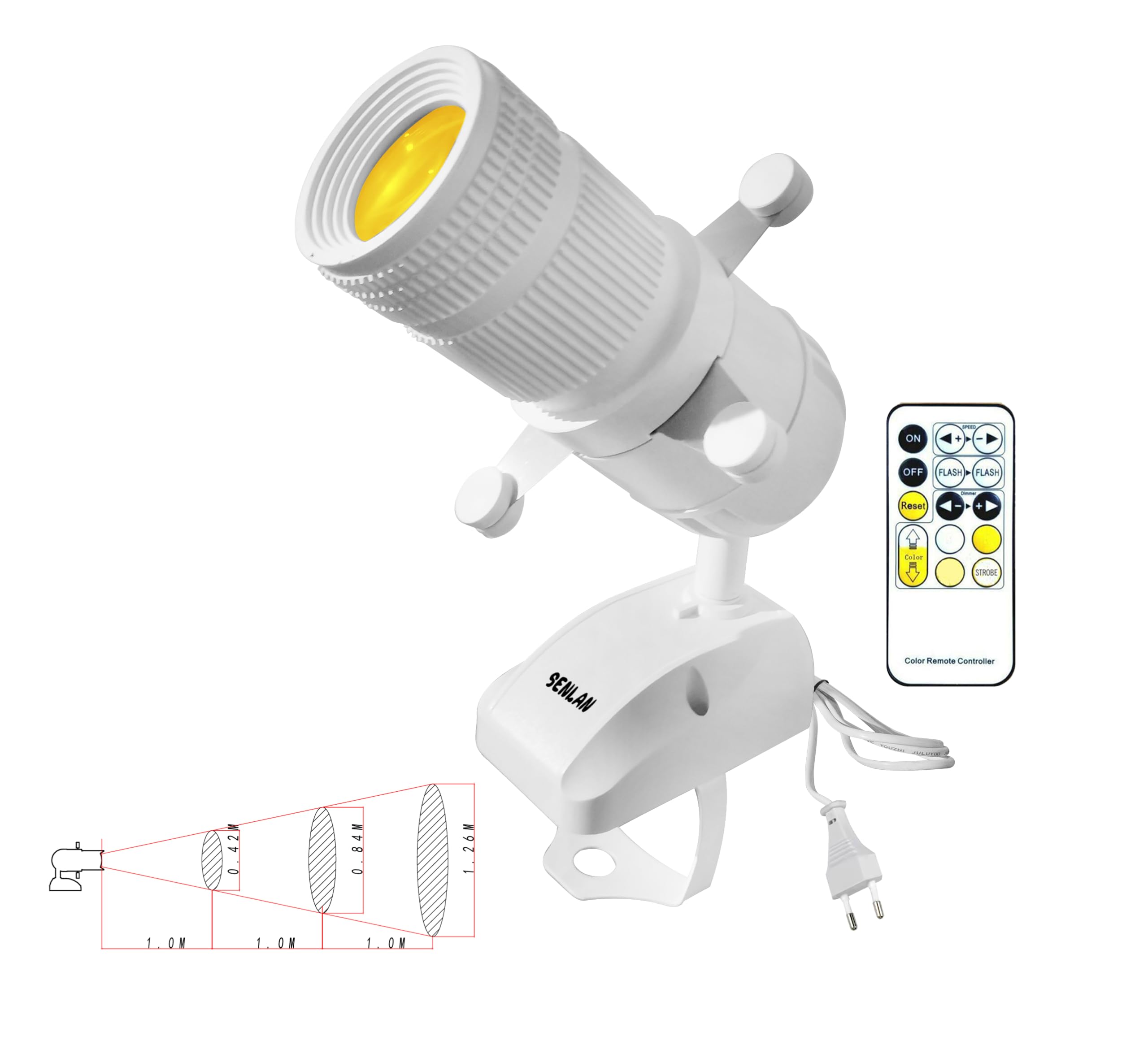 Foco LED Shapeable con soporte ajustable, para galería, Muserm, concierto, escenario (blanco)