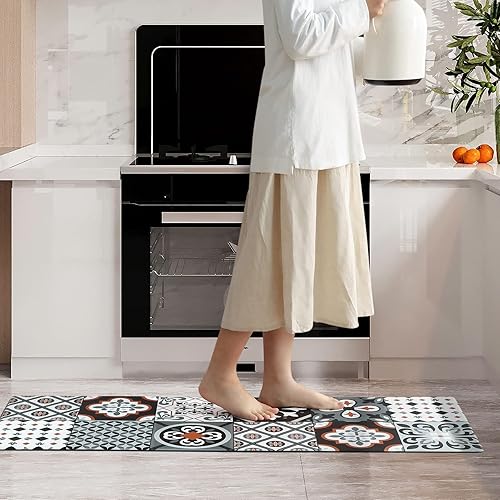 Miniatura 34 de Ashler - Tapetes de cocina acolchados antifatiga, antideslizantes, impermeables, tapete ergonómico de espuma cómoda para cocina, oficina, suelo