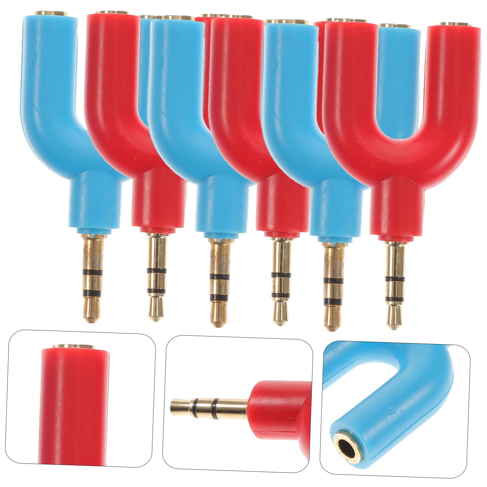 Abaodam 30pezzi Adattatore Splitter Audio Per Cuffie Compatibile Dispositivi Portatili Design Compatto e Leggero Facile Da Trasportare e Utilizzare