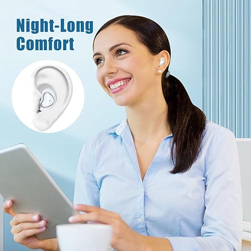 Miniatura 5 de Auriculares con forma de frijol para dormir, cómodos para dormir, conexión estable, diseño medio intrauditivo, Bluetooth pequeños, auriculares para