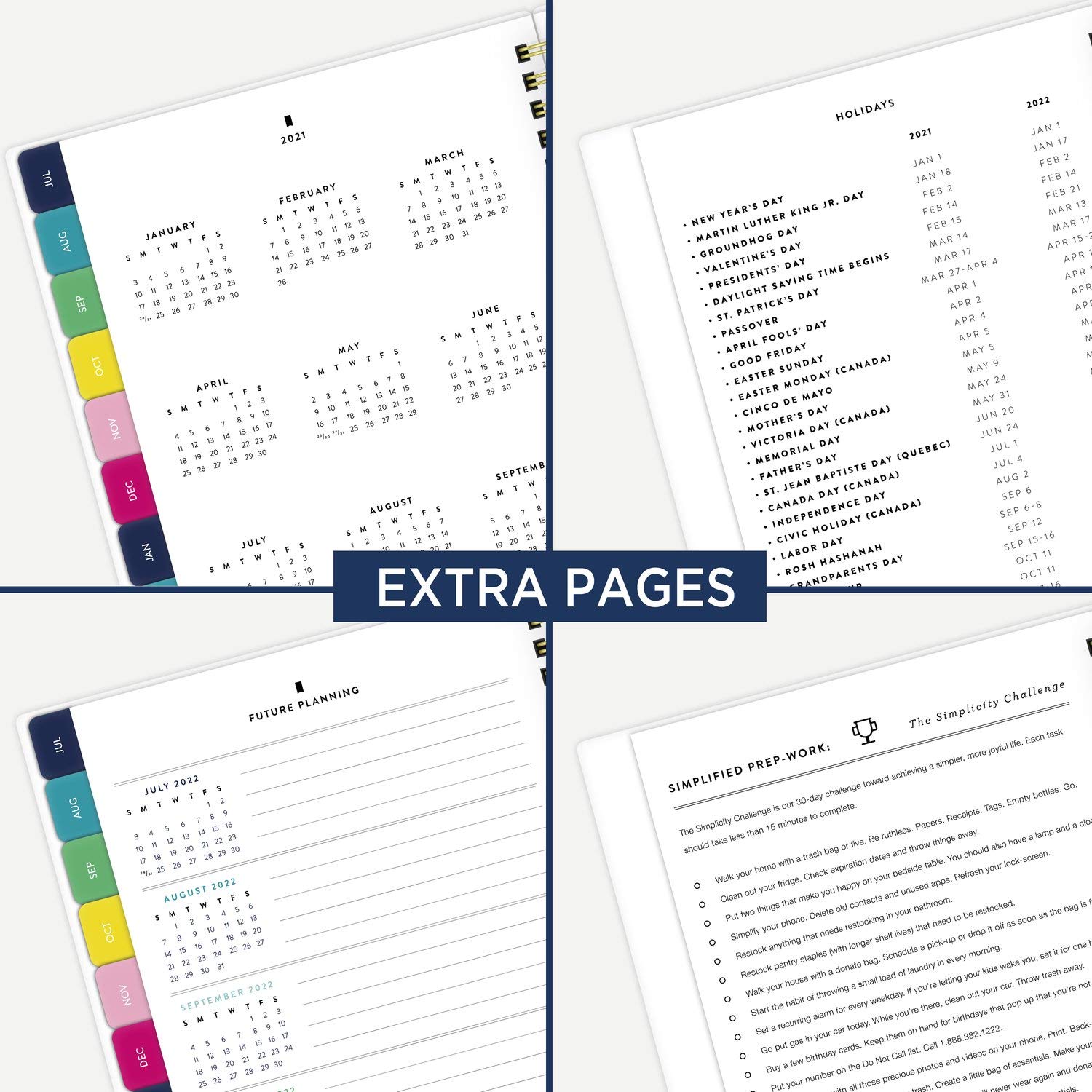 Agenda accademica 2021-2022, semplificata da Emily Ley, per agenda settimanale e mensile AT-A-GLANCE, 15,1 x 20,1 cm, piccola, per scuola, insegnanti, studenti, sottile e a righe felici (EL60-200A)
