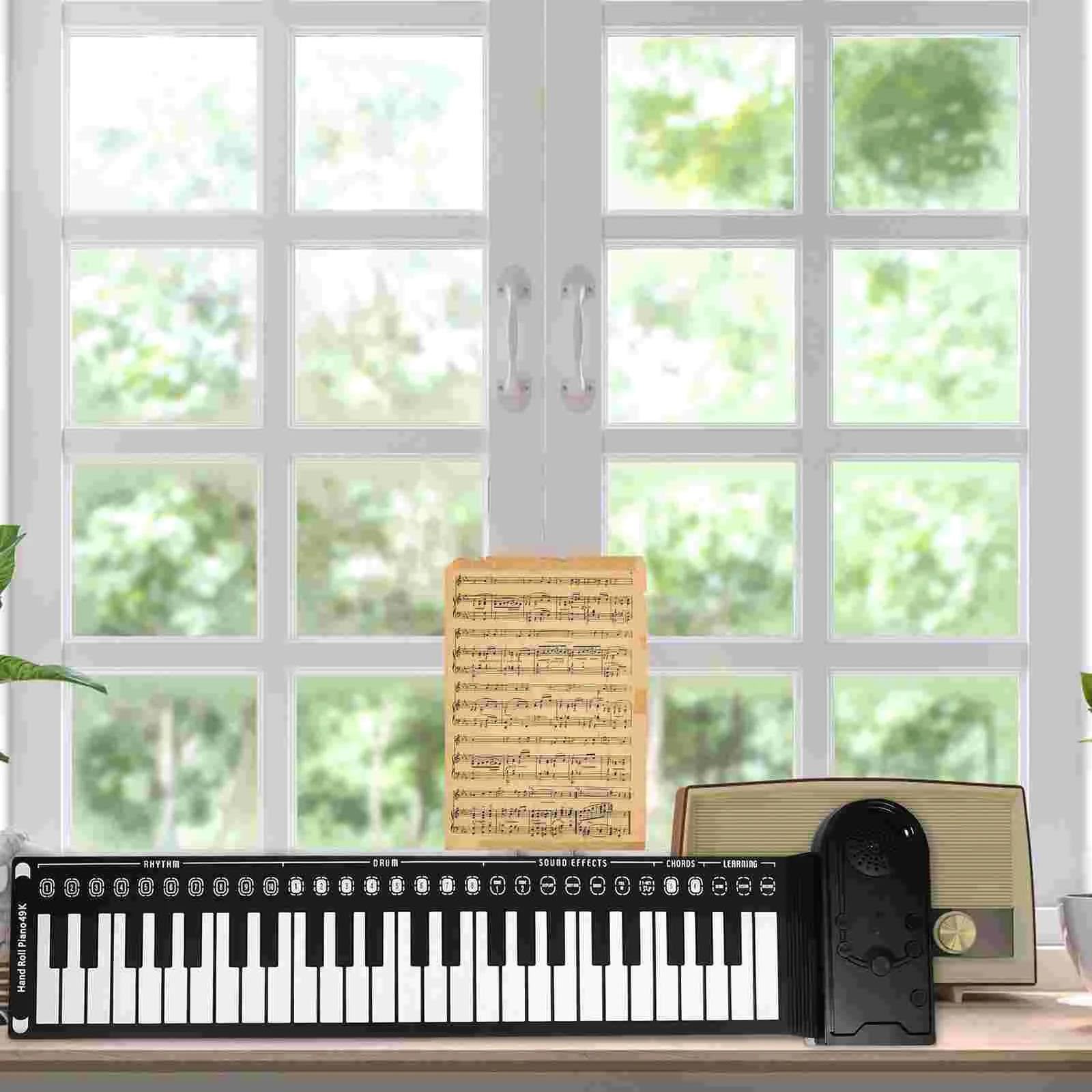 Elektroniczny Instrument Fortepianowy Profesjonalne Pianino Składane 49 Klawiszy Z Wyjściem Elektronicznym I Cyfrowym Padem Dla Początkujących I Dorosłych