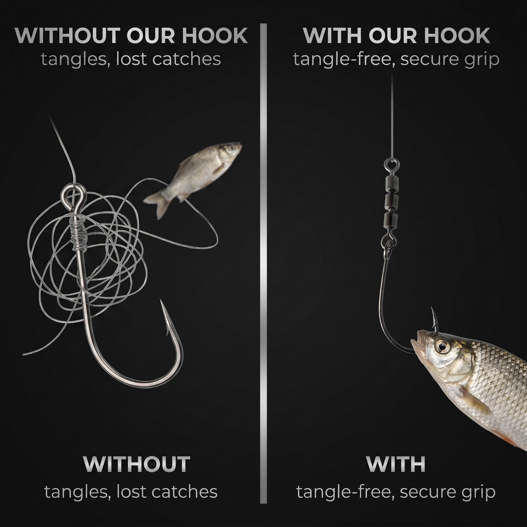 10 Pièces Rotate Fishing Rig Hooks, Hameçons Pivotants pour la Pêche à la Truite, Hameçons Rotatifs pour la Truite, Émerillons Parfaits pour la Pêche en Mer et en Eau Douce,hamecon truite