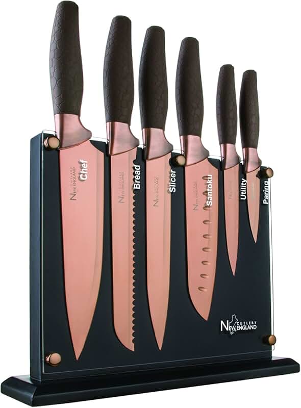 copper knife set