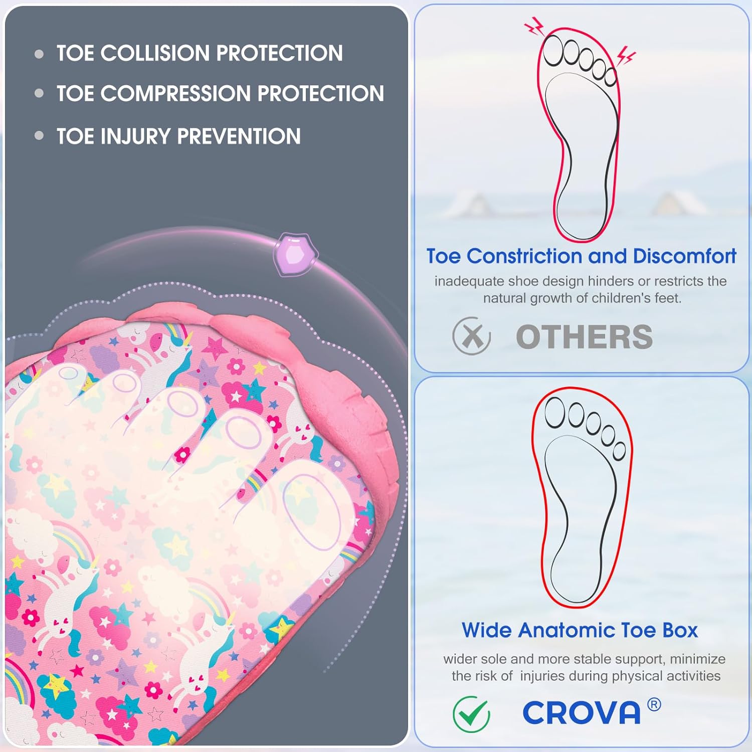 Built-in Heel Grips Water Shoes for Kids Girls Boys Hiking Wide Barefoot Swim Beach Pool Big Kid - Image 4