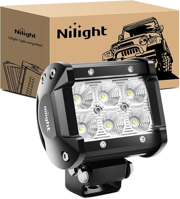LED Pods 18W 1260LM Inundación Off Road Conducción Barra de luz antiniebla Iluminación de trabajo para camión Tractor Pickup Barco SUV ATV UTV 4WD auto 4x4 Van Camper Motocicleta Dirt Bike Carro de golf 12V 24V
