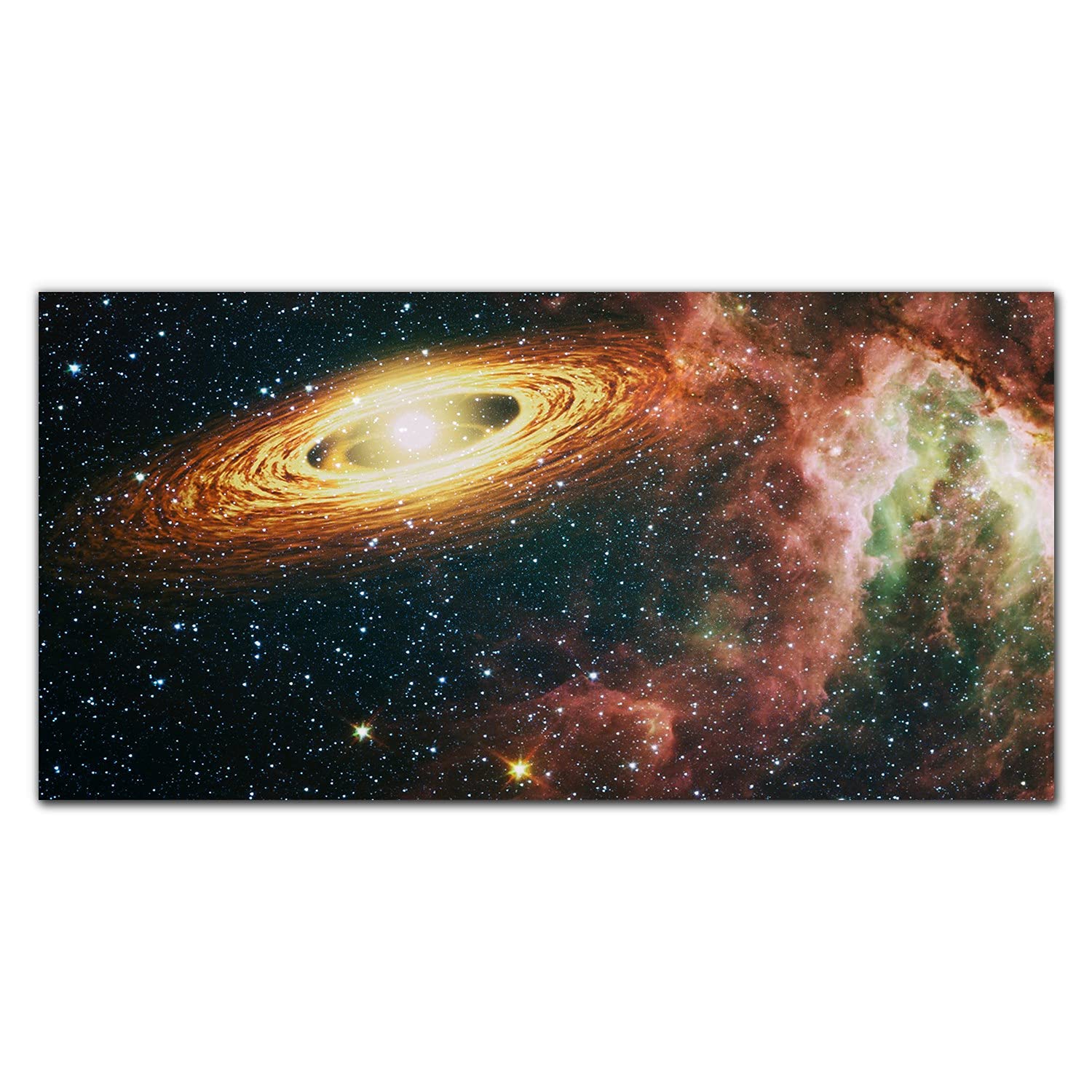 Crédence de cuisine anti projection en verre trempé 140x70cm adhésif mural Cosmos