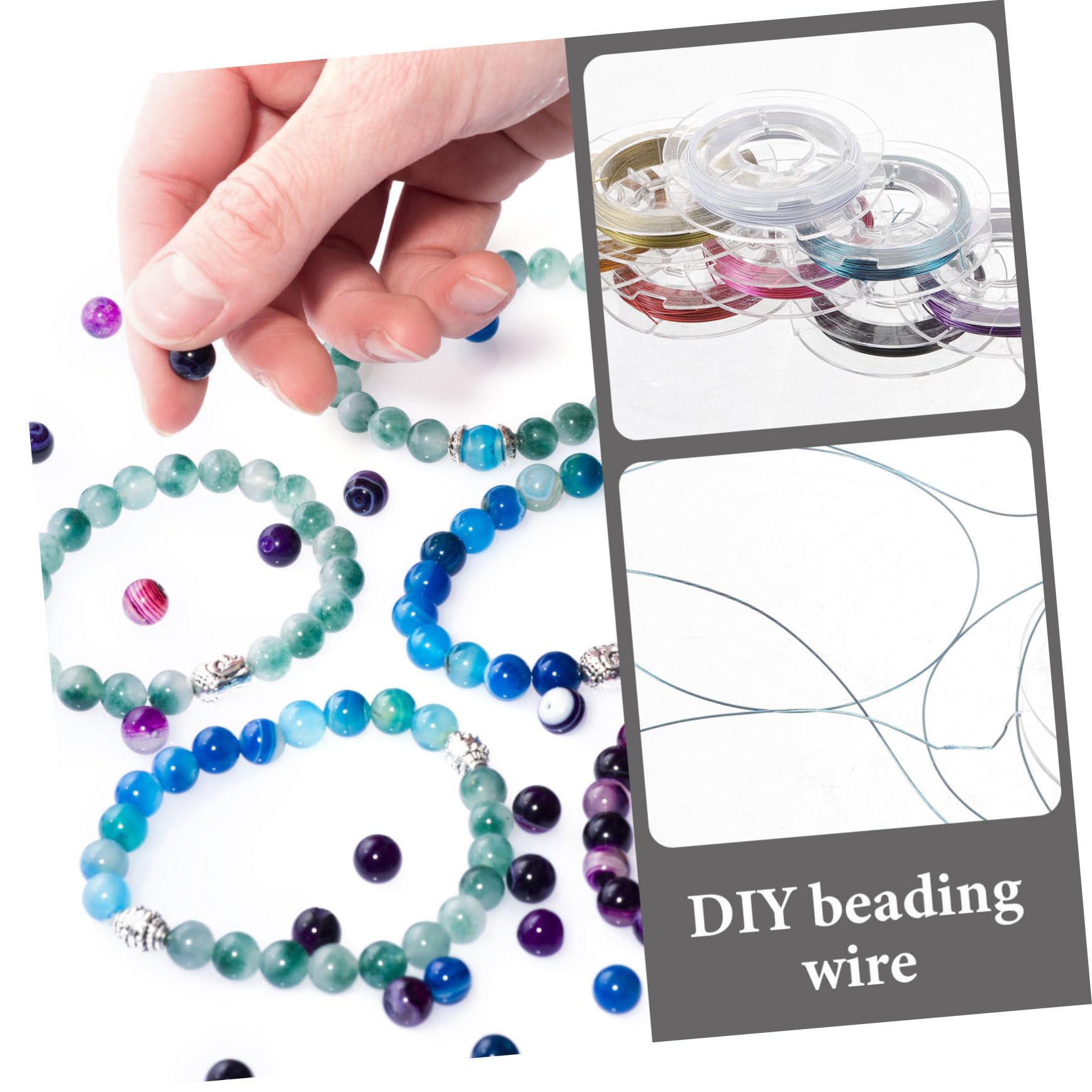 ARTIBETTER 4 Sätze Professionelles Schmuckdraht Multifunktionale Perlen Tragbarer und Schnittfester Draht für Diy Schmuckherstellung Armbänder Ohrringe und Mehr