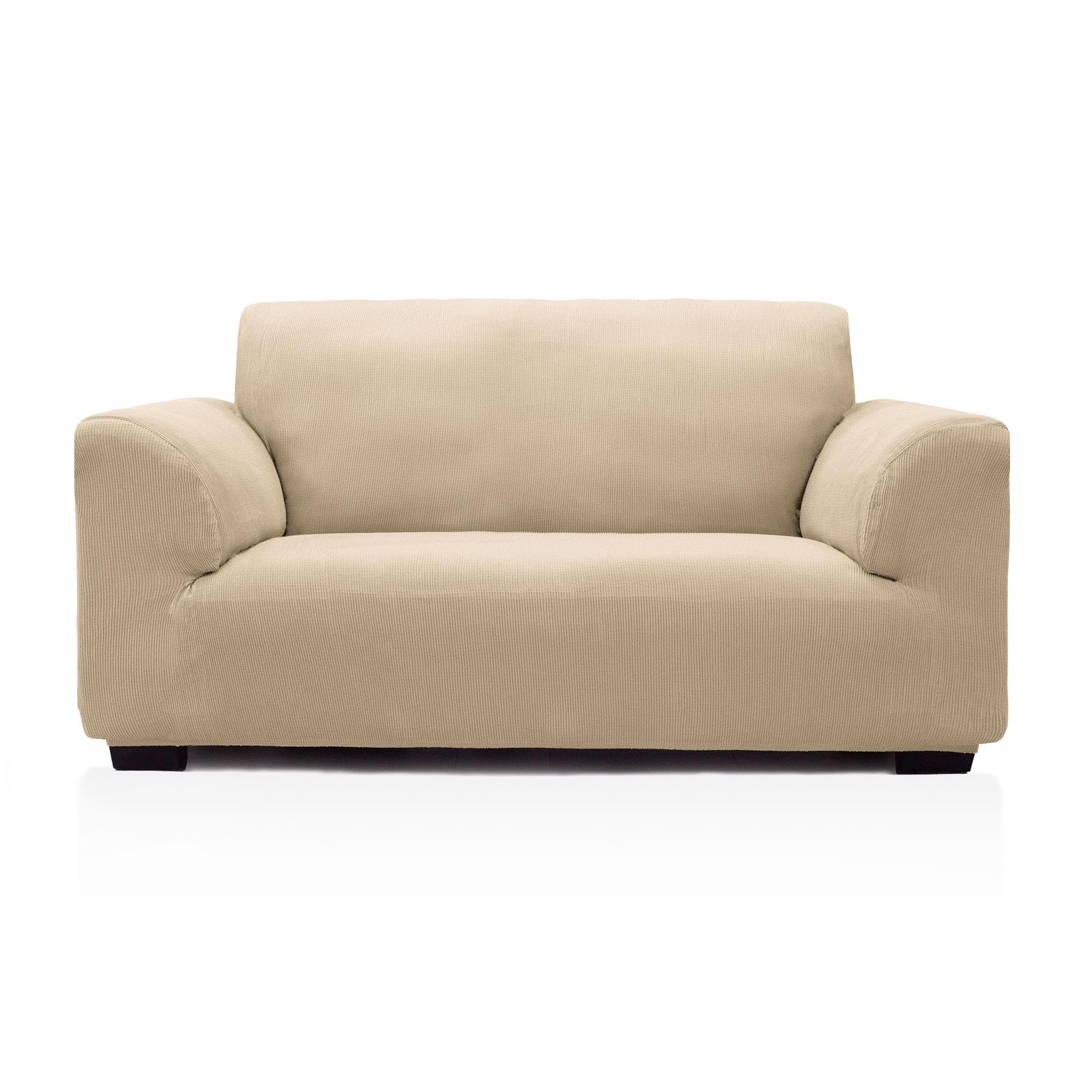 SofaCamaleon ® – Funda Sofá para 4 Plazas con Teconología Superelastic - Funda Sofá Extrasuave Color Beige Modelo Marcela