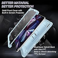 Vista 22 de Soke Funda para iPad Pro de 11 pulgadas 2022/2021/2020/2018/iPad Air de 5ª/4ª generación, protector de pantalla integrado - Compatible con carga