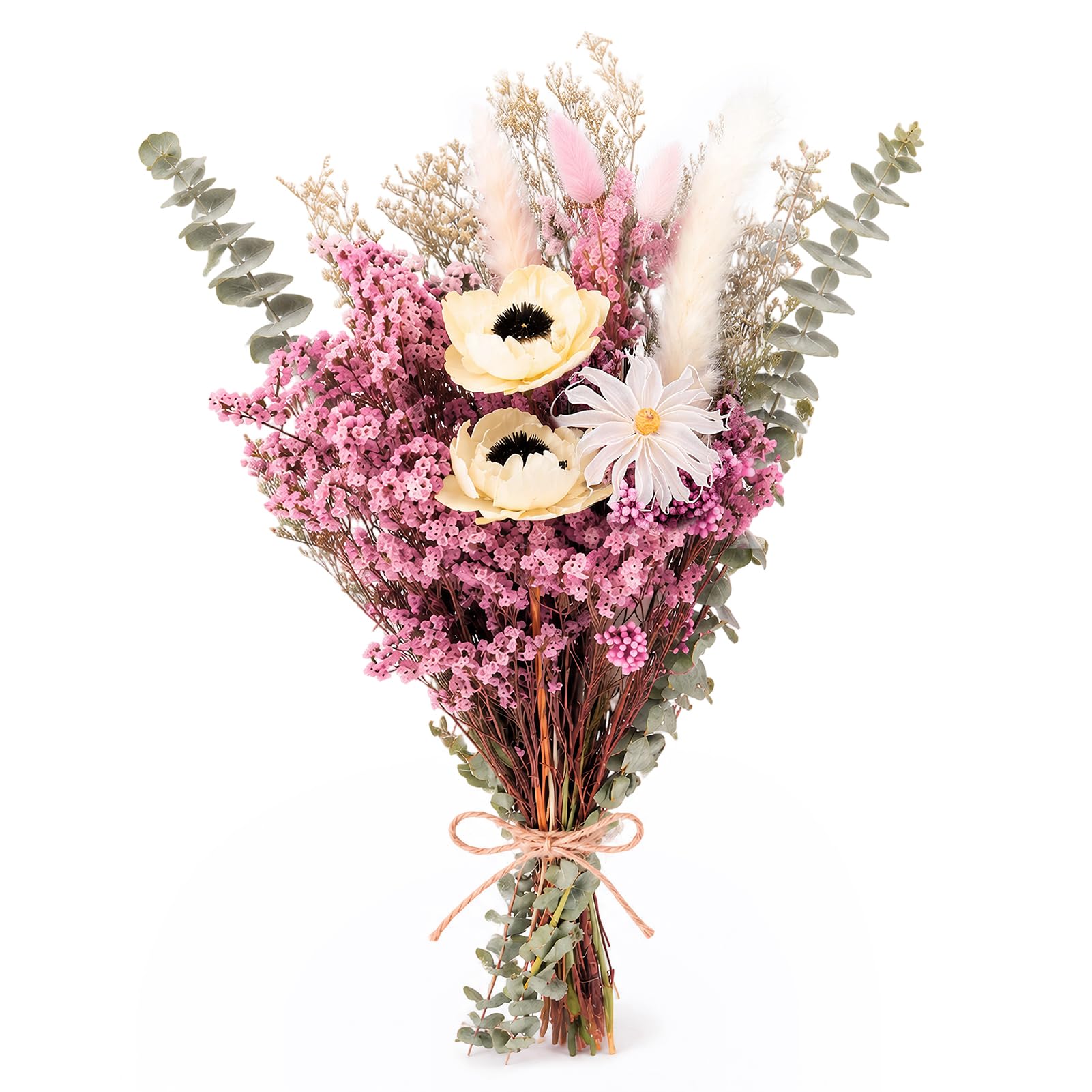 Saerryor 30 Pcs Natural Dried Flowers, 8 Assorted Varieties for Home Decor