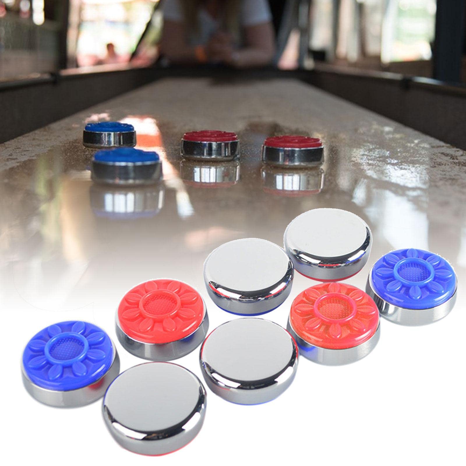 8 Stück Shuffleboard Pucks Matt Oberfläche 58mm Tischspiel Zubehör Ersatzteile Langlebiges Hochdichte Brett für Kinder Erwachsene Familienspiele