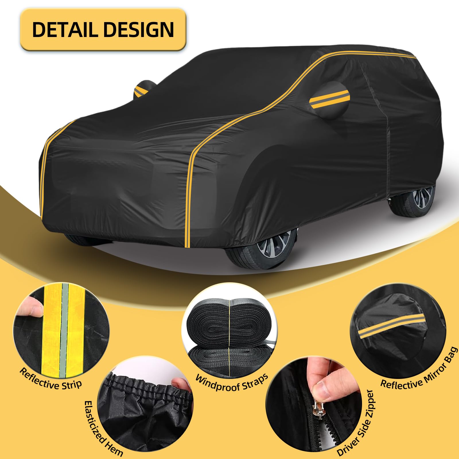 Telo CopriAuto Esterno per Ford Transit Custom Van L1 2023-2026,Telo Auto Tessuto Oxford 210D, Impermeabile Resistente ai Raggi UV, Antipolvere con Custodia Inclusa