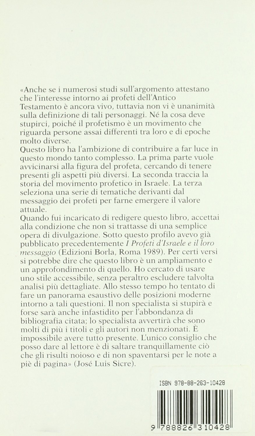 Profetismo in Israele. Il profeta, i profeti, il messaggio