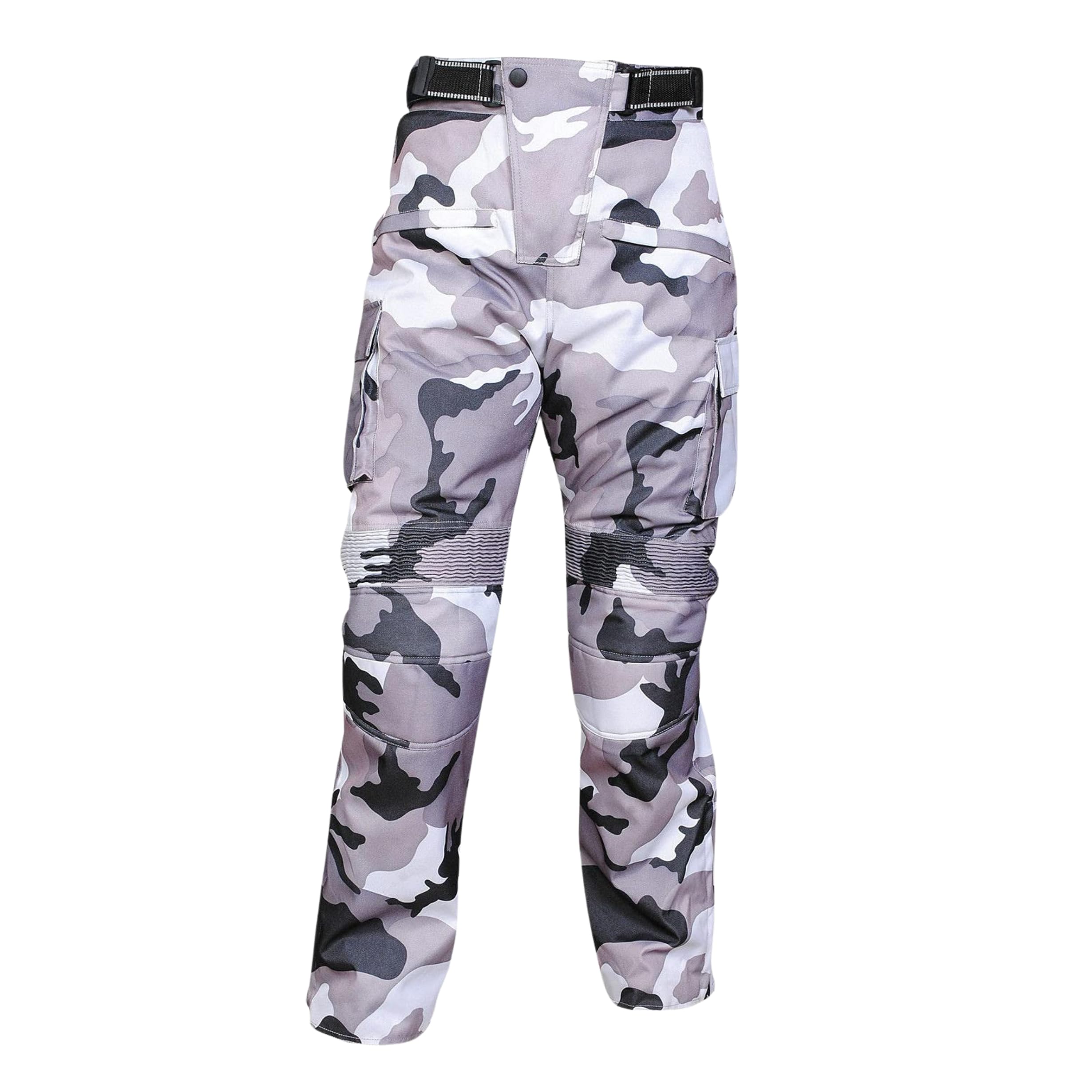 Sterling Sports®Men Textile Waterproof Motorbike Motorcycle Thermal Armoured Trousers Cargo Pant Black Cameo Grey Green — view 11