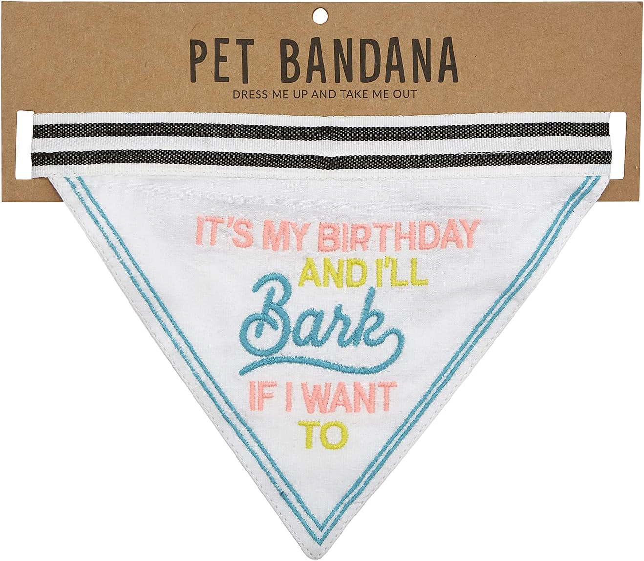 Santa Barbara Design Studio Pet Collection Pet Bandana, 9" x 5.75", It's My Birthday