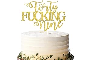 Happy 49th Birthday Cake Topper, 49th Birthday Decorations For Women, Forty Fucking Nine Cake Topper