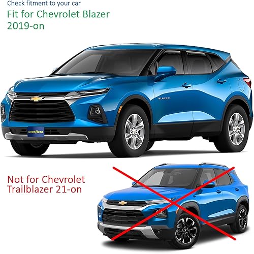 Miniatura 5 de Goodyear Deflectores de ventana inastillables en el canal para Chevrolet (Chevy) Blazer 2019-2023, protectores de lluvia, viseras de ventana para