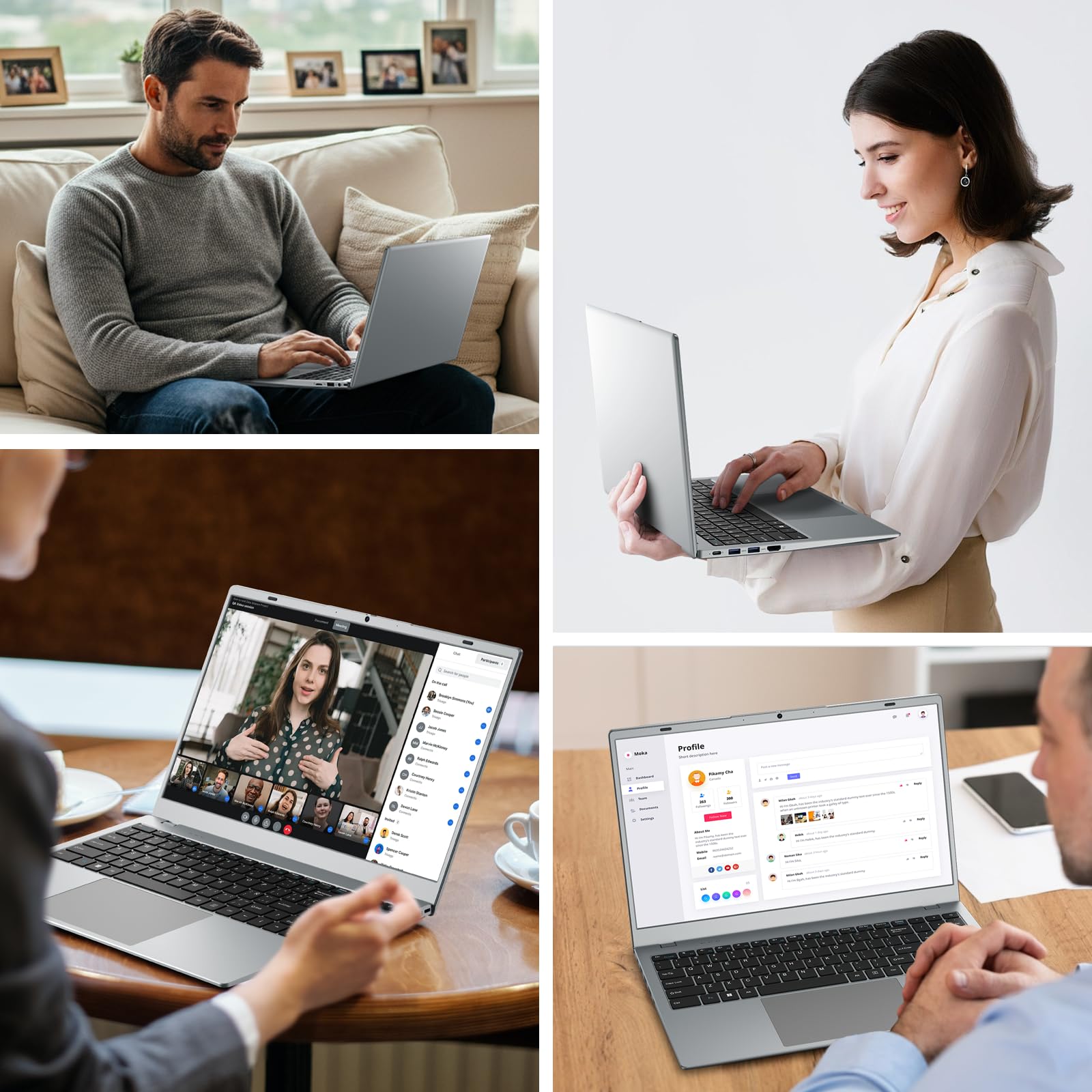 2026 Laptop 16 GB RAM 256 GB SSD 15,6 Zoll Laptop Computer, 6500Y Prozessor (bis zu 3,4 GHz, Beats 5205U, 4425Y), FHD IPS-Display, leichte Laptops für Studenten und Business, WiFi 5